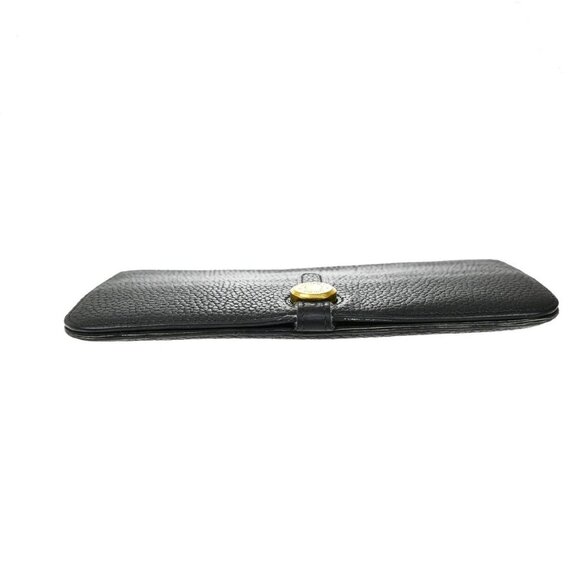 HERMES Logos Dogon Long Bifold Wallet Togo Leather Black GHW 34KB337 - Picture 6 of 16